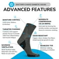 thumbnail image 2 of Doctor's Choice Men and Women Compression Socks, Low Calf Crew, 1 Pair, Charcoal, Extra Large, 2 of 5