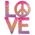 thumbnail image 2 of Halftone Love Peace Wall Decal Wallmonkeys Peel and Stick Graphics (18 in H x 15 in W) WM502612, 2 of 4