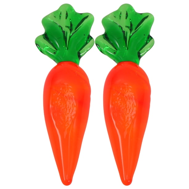 2 minifiguras de Pascua, verduras pequeñas, zanahorias, decoraciones para fiesta de Pascua, decoración en miniatura, verduras falsas, suministros para fiesta.