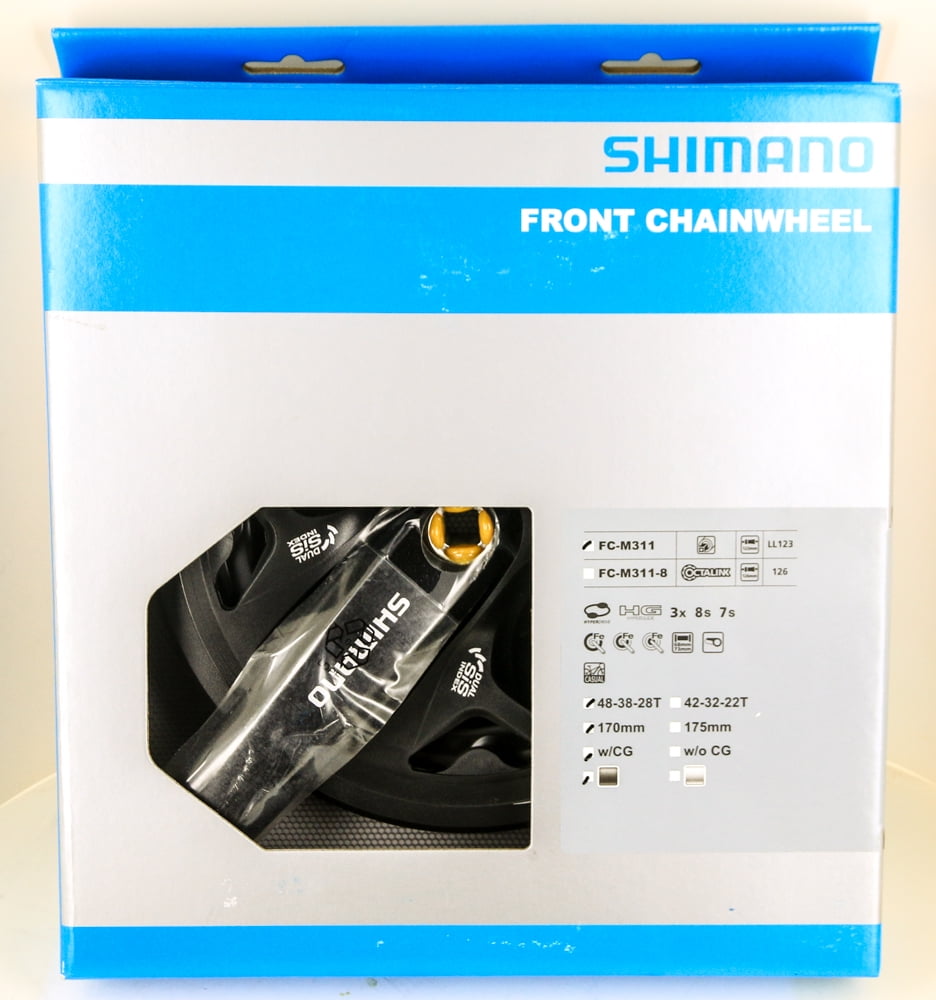 Shimano FC-M311 Altus Square Taper 3 x 7//8s Bike Crankset 175mm 42//32//22T NEW