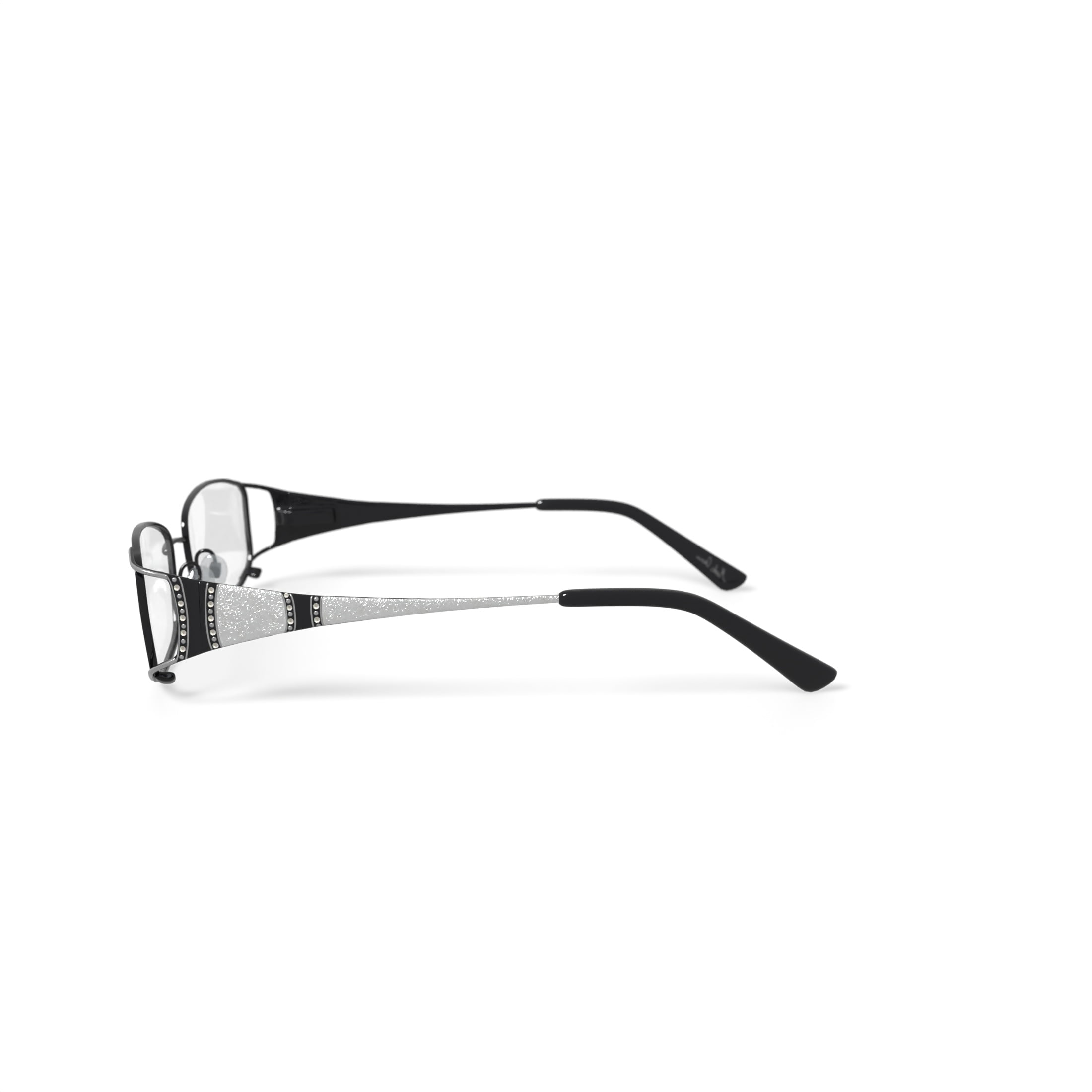 Sophia Loren Women's BR54 Rectangular Prescription Eyeglasses with Case, Black