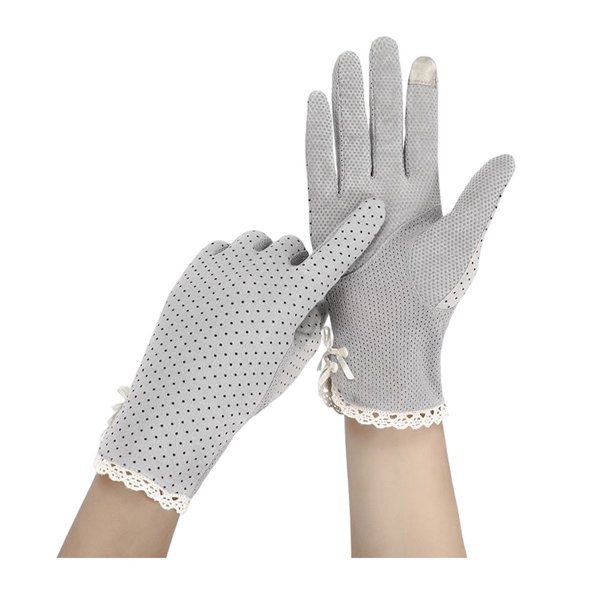 Guantes a prueba de sol Jumpingount con pantalla táctil color gris