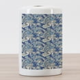 thumbnail image 3 of Paisley Ceramic Toothbrush Holder, Inspired Floral Persian Fashion Boho Art Illustration Print, Decorative Versatile Countertop for Bathroom, 4.5" X 2.7", Teal Navy and Tan, by Ambesonne, 3 of 4