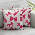 thumbnail image 3 of PIKWEEK Throw Pillow Covers Pink Nude Lipstick Watercolor On Black Care Color Cosmetic Design Lip Zippered Cushion  A set of two  Multiple specifications White, 3 of 7