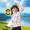 thumbnail image 5 of Asxite Toddler Tops Print Long Sleeve Hooded Sun Protection Top With Distressed Cuff for 5-15 Y, 5 of 5