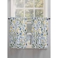 thumbnail image 3 of Tier Curtains 45 Inches Long, Blue Yellow Floral Spring Window Treatment Curtain Drapes, Summer Pastoral Botanical Green Window Half Privacy Curtains for Bedroom Bathroom, 42"x45", 2 Panels, 3 of 7