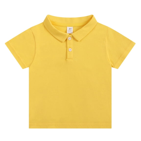 Posijego Toddler Girls Boys School Uniform Shirts Short Sleeve Classic Shirt Collared Golf T-Shirts for Kids