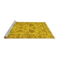 thumbnail image 2 of Ahgly Company Machine Washable Indoor Rectangle Oriental Yellow Modern Area Rugs, 4' x 6', 2 of 4