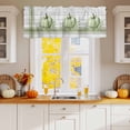 thumbnail image 2 of Green Pumpkin Valances for Windows, 54 x 18in, Thanksgiving Fall Leaf Vintage Wood Grain Rod Pocket Kitchen Valance Curtain Light Filtering Window Treatments for Living Room Bedroom, 1 Panel, 2 of 7