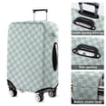 thumbnail image 5 of Light Blue and Cream Checkered Pattern Luggage Cover Fashion Suitcase Cover Baggage Covers Fit 25-28 Inch Luggage (Go Travel), 5 of 5