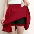 thumbnail image 3 of 2025 Flared Skirts Women's Basic Shorts Skirt Fashion Versatile Black Casual Mini Skater Medium Pleated Fluffy Skirt Plus Size, 3 of 10