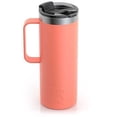 thumbnail image 5 of RTIC 20 oz Coffee Travel Mug with Lid and Handle, Stainless Steel Vacuum-Insulated Mugs, Leak, Spill Proof, Hot Beverage and Cold, Portable Thermal Tumbler Cup for Car, Camping, Coral, 5 of 5