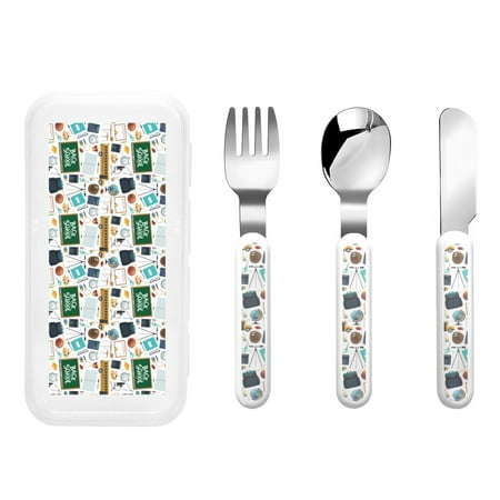 

Haiem Back To School A for Stainless Steel Kids Silverware Set - Children’s Utensil Set - Children s Knife Fork And Spoon Set - Metal Kids Cutlery Set