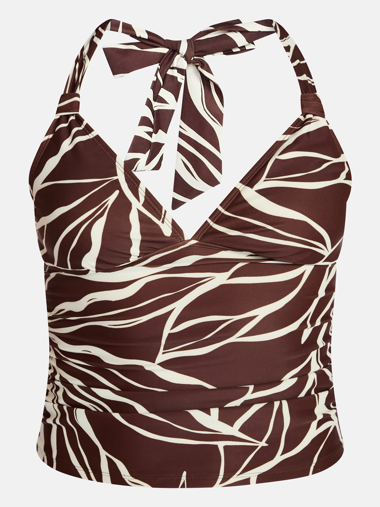 Time and Tru Women's Ruched Tankini Top, Sizes XS-3X