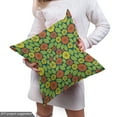 thumbnail image 4 of Floral Fabric by the Yard, Continuing Print of Spring Season Pattern with Blooming Flowers, Decorative Upholstery Fabric for Chairs & Home Accents, Apple Green and Multicolor by Ambesonne, 4 of 4