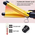 thumbnail image 3 of Triple-barrel curling iron 25mm hair curler, wavy hair styler, Temperature Adjustable Ceramic Big Waves Hair Crimper egg-shaped curling iron Wand , electric splint iron, hair perming machine, 3 of 9