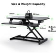 Abox Electric Standing Desk Converter with Wide Storage Keyboard Tray