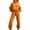 Orange, variant on Women's Sweatsuits 2 Piece Outfits Long Sleeve Solid Color Hooded Pullover Casual Winter Orange Sweatpants Lounge Set Sweatsuits ( 2XL )