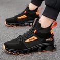 thumbnail image 6 of Men'S Breathable High-Top Running Sneakers - Stylish Black Casual ShoesDurable Rubber Sole for All-Day Wear，with Orange Accents, Lace-Up Design, Comfortable Fabric Upper,, 6 of 7