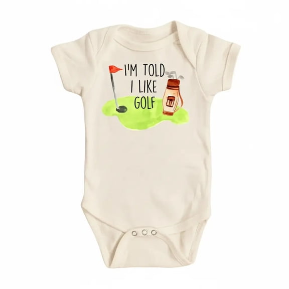 I Love Golf Newborn Baby Bodysuit