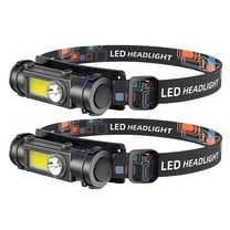 BN-LINK 2 Packs Headlamp Rechargeable, Super Bright LED Head Lamp, Waterproof Outdoors Headlamp Flashlight, Adjustable headlamps for Adults, Cycling,Running, Fishing,Hiking