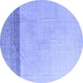 thumbnail image 1 of Ahgly Company Machine Washable Indoor Round Solid Blue Modern Area Rugs, 8' Round, 1 of 4