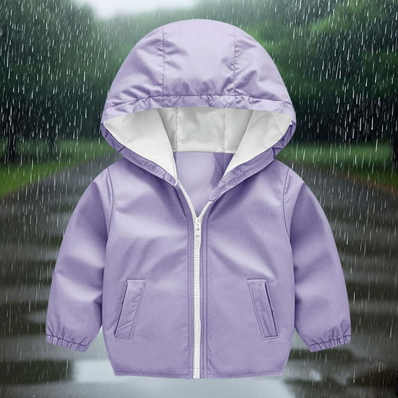 Timegard Baby Clothes Toddler Boy Girl Zip up Hoodies Rain Jackets Fall Infant Outdoor Windbreaker