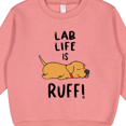thumbnail image 3 of Inktastic Lab Life is Ruff Yellow Lab Toddler Sweatshirt, 3 of 4