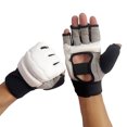 thumbnail image 1 of Half Finger Training Gloves, PU Leather, MMA, Fighting, Kick Boxing, Karate, Muay Thai S Grid, 1 of 4