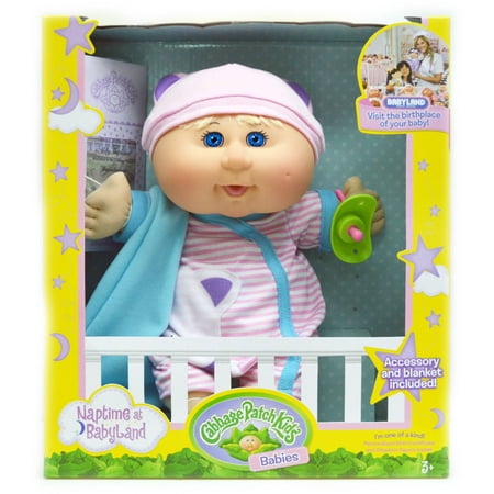 Cabbage Patch Kids Naptime Babies Doll, Bald/Blue Eye Girl