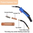thumbnail image 4 of 10Pcs For Mig Welding Contact Tips 0.030"/0.040'' Copper Welder Tips For 15Ak, 4 of 10