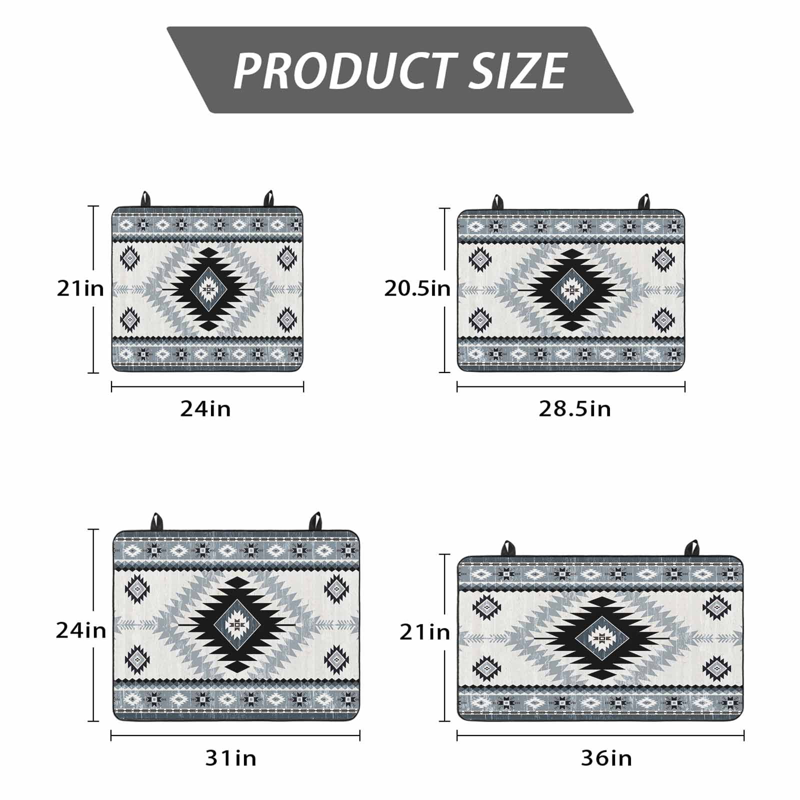 Brown Beige Boho Stove Top Cover for Electric Stove, Heat-proof & Non Slip Glass Top Stove Cover Protector, Southwestern Ethnic Abstract Geometric Kitchen Flat Cooktop Rubber Mat 24x21 Inches