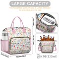 thumbnail image 5 of Pioneer Flower Floral Print Pattern Womens Lunch Box for Work,Insulated Large Lunch Bag for Tween and Teen,Loncheras Para Mujer,Leakproof Adult Lunch Bag for Work,Beach,Travel,Picnic,Camping, 5 of 7