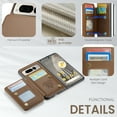 thumbnail image 4 of Mantto Case for Google Pixel Fold with Card Holder, Retro PU Leather RFID Blocking Credit Card Slots Double Magnetic Clasp Flip Kickstand Shockproof Phone Cover for Google Pixel Fold,Brown, 4 of 7