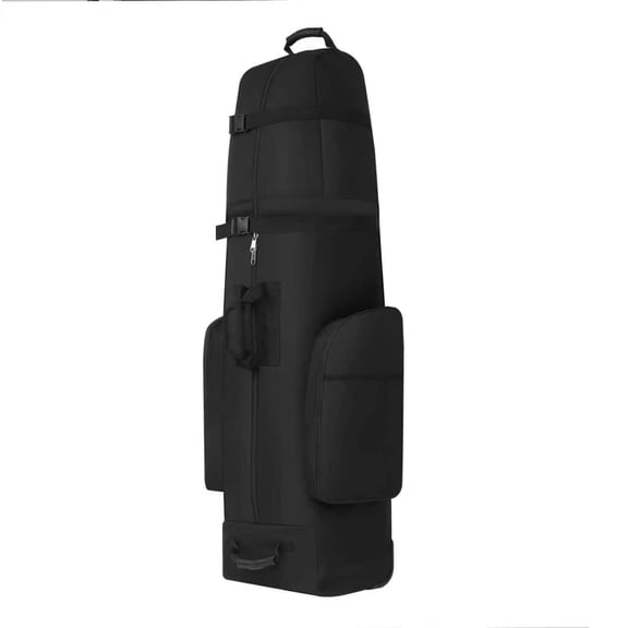 Golf Travel Bag with Wheels, Lockable Zipper Soft Sided Golf Club Airline Bag, Waterproof Wear Resistant 900D Oxford Polyester Golf Bag with Independent Shoes Compartment
