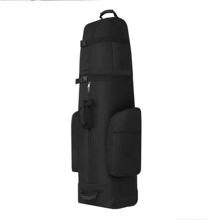 Golf Travel Bag with Wheels, Lockable Zipper Soft Sided Golf Club Airline Bag, Waterproof Wear Resistant 900D Oxford Polyester Golf Bag with Independent Shoes Compartment