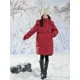 thumbnail image 4 of Abrigos de invierno para mujer, elegantes, con capucha, gruesos, cálidos, chaqueta acolchada, de gran tamaño, chaqueta de plumón larga, 90 plumón de pato blanco, abrigos casuales sueltos, 4 of 5