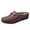 stag126-Coffee, variant on Women's Flat Backless Loafers Summer Round Toe Flats Metal Accents Slip on Slides Low Top Casual Shoe Lightweight Comfort Work Office Dress Shoes