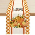 thumbnail image 4 of Thanksgiving plaid Maple Leaf table flag Sunsunflower Pumpkin Dwarf Table Runner Thanksgiving Fall Harvest table flag, 4 of 4