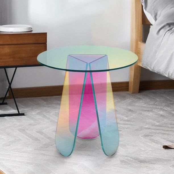 Coffee Table End Table DIY Rainbow Acrylic Side Table Modern