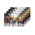 thumbnail image 4 of MKHERT European City Landscape Street View of Paris and Eiffel Tower Placemats Table Mats for Dining Room Kitchen Table Decoration 12x18 inch,Set of 4, 4 of 4