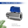 thumbnail image 2 of 6X VáLvula de Bola 1/2 Pulgada Mini VáLvula de Bola de Acero Inoxidable 304 NPT Hembra y Macho para VáLvula de Control de Flujo de Cabezal de Ducha, 2 of 5