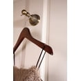 thumbnail image 4 of The Great American Hanger Company Cherry Finish Top Hanger with Notches and Brushed Chrome Swivel Hook Box of 8, 4 of 4