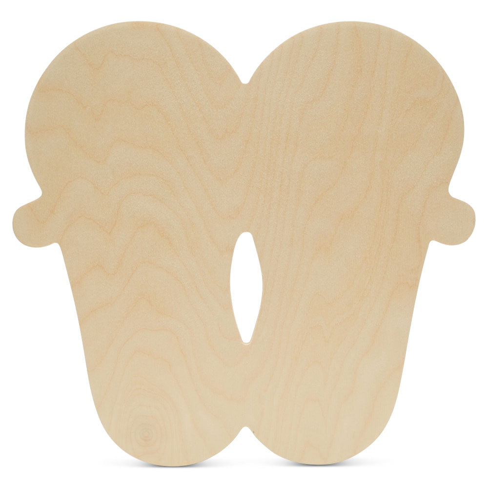  Unfinished Wooden Popsicle Cutout, 12, Pack of 1 Wooden Shapes  for Crafts and Summer & Beach Decor and Crafting, by Woodpeckers
