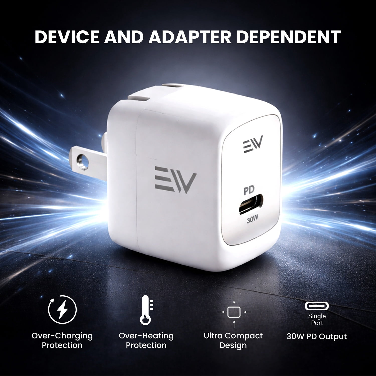 Electronic World USB C Wall Charger Compatible with Most USB-C Devices with Charging Cable, Adaptor