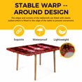 thumbnail image 4 of Valentine's Day Table Cloths for 6 Foot Rectangle Tables, Gnomes Roses Love Red Plaid Romance Patio Waterproof Elastic Fitted Tablecloths, Washable Rectangular Table Cover for Camping, 4 of 8