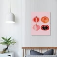 thumbnail image 3 of COMIO Fruit Retro Wall Art Preppy Prints Picture Peach Fruit Poster Pink Wall Art Trendy Aesthetic Posters Apple Fruit Picture Pink Strawberry Wall Art for Living Bedroom Room, 3 of 4