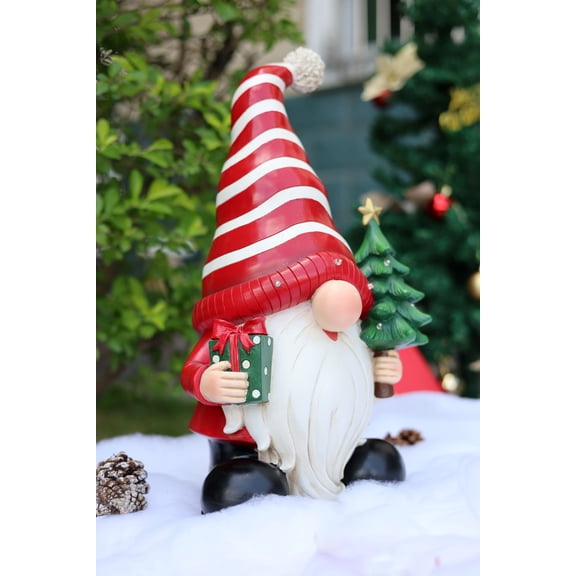 Santa Holding Christmas Tree Lighted Christmas Decor Battery Operated Indoor Use Only
