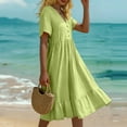 thumbnail image 5 of CIENVNSTG Women's Casual Dresses Solided Color Spring Comfortable Party Dress Elegant Eye-Catching Cocktail Dresses for Women L, 5 of 5