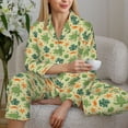 thumbnail image 4 of Wukai Sea Turtle Print Women's Pajama Set - Soft Long Sleeve Sleepwear for Comfort and Style-Medium, 4 of 9